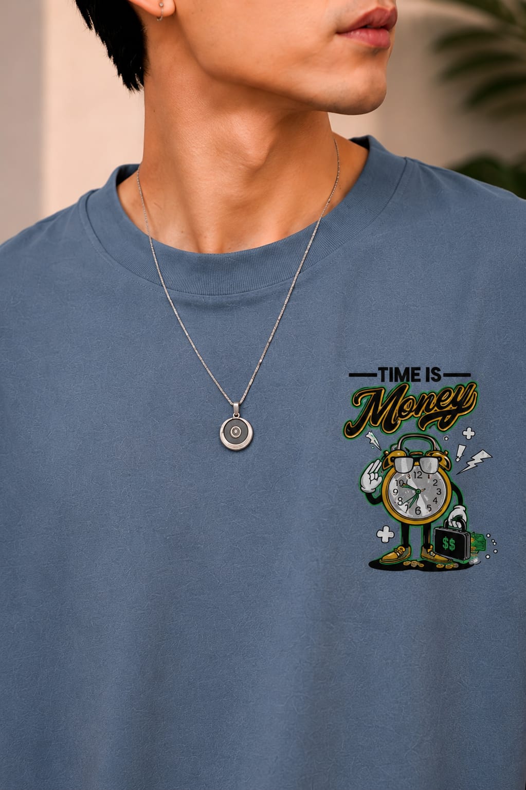 𝐑𝐀𝐖 & 𝐑𝐈𝐒𝐄 Oversized Round Neck T-Shirt