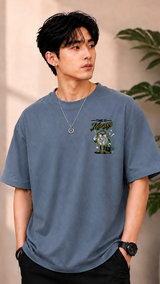 𝐑𝐀𝐖 & 𝐑𝐈𝐒𝐄 Oversized Round Neck T-Shirt