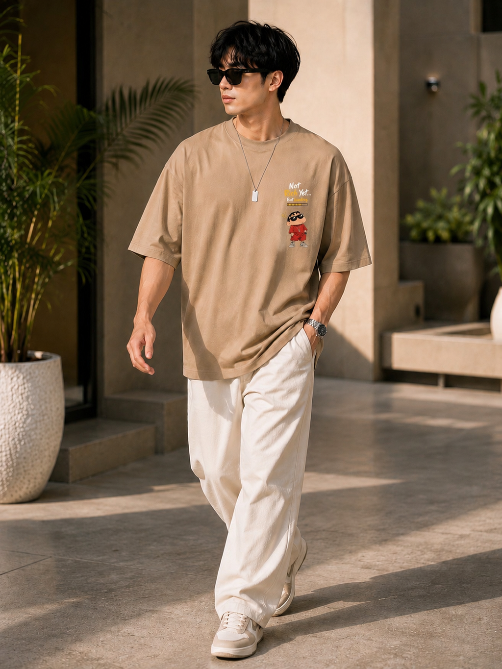 RAW & RISE Premium Oversized T-Shirt for Men  | Relaxed Fit | Half Sleeve | Round Neck | Casual & Streetwear |