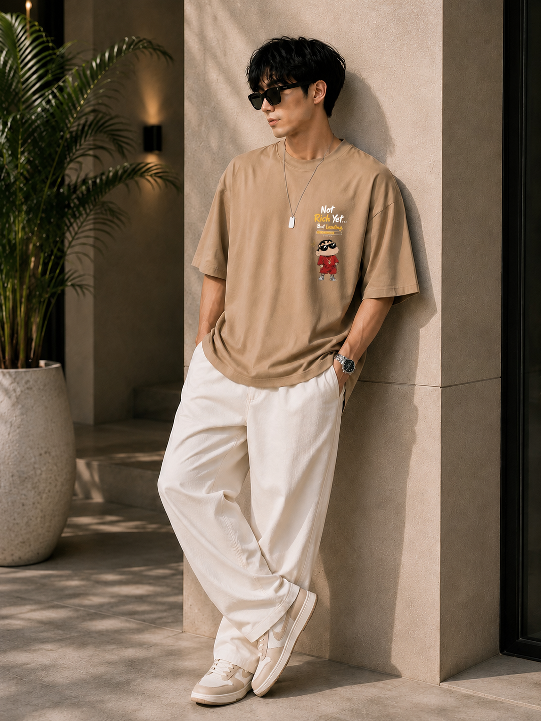 RAW & RISE Premium Oversized T-Shirt for Men  | Relaxed Fit | Half Sleeve | Round Neck | Casual & Streetwear |