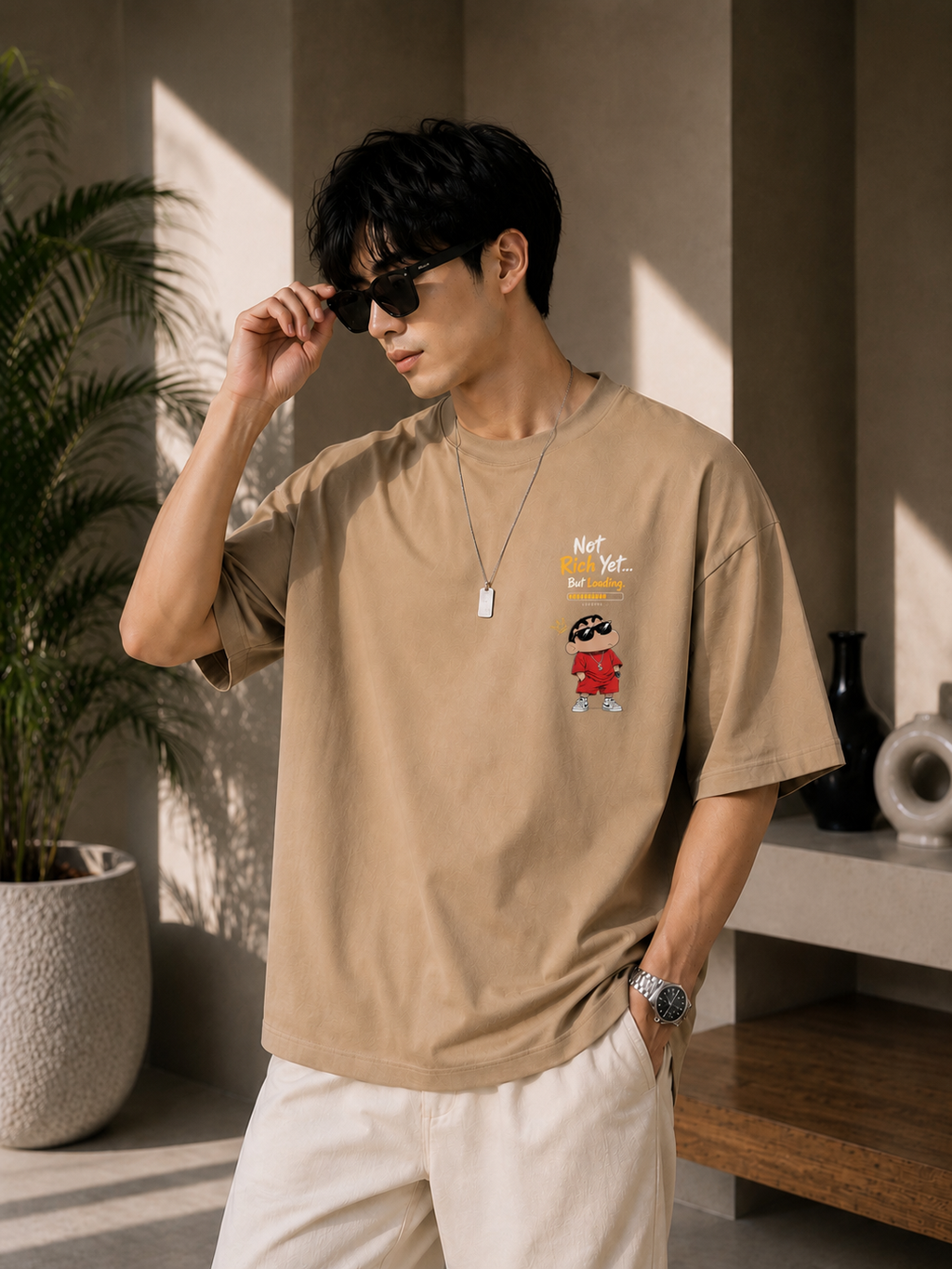 RAW & RISE Premium Oversized T-Shirt for Men  | Relaxed Fit | Half Sleeve | Round Neck | Casual & Streetwear |