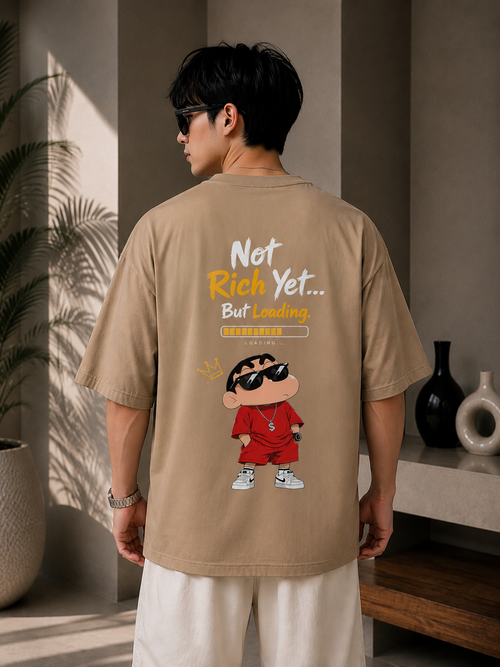RAW & RISE Premium Oversized T-Shirt for Men  | Relaxed Fit | Half Sleeve | Round Neck | Casual & Streetwear |